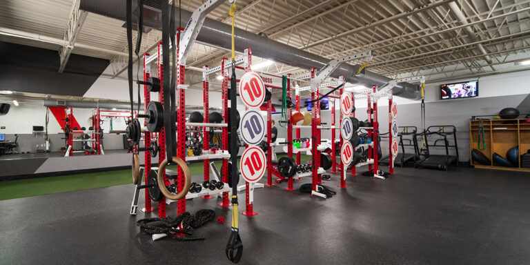 freeweights and workout equipment at the Springfield club