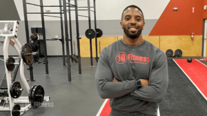 Portrait of personal trainer Aaron Charles at 10 Fitness