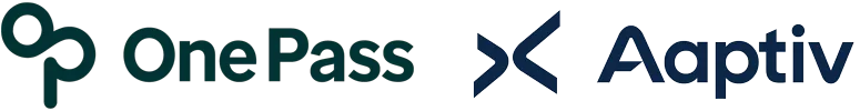 One Pass logo and Aaptiv logo