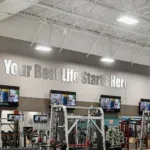 Strength training floor at 10 Fitness Bowman